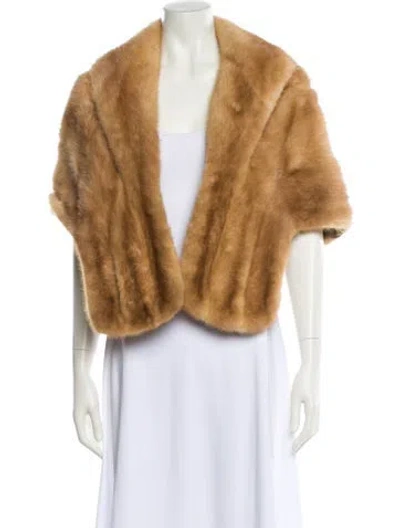 Pre-owned Fur Vintage Mink Jacket In Neutral