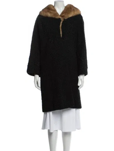 Pre-owned Fur Vintage Persian Lamb  Coat In Black