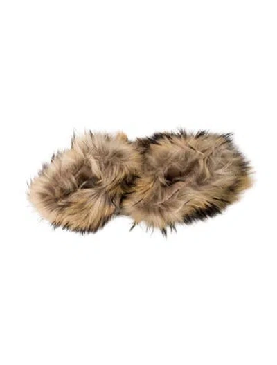 Pre-owned Fur Vintage Raccoon Wrist Cuffs In Neutral