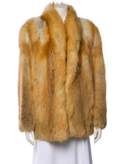 Pre-owned Fur Vintage Red Fox  Coat In Neutral