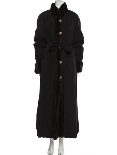 Pre-owned Fur Vintage Reversible  Coat In Brown