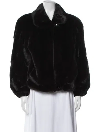 Pre-owned Fur Vintage Sable  Jacket In Black