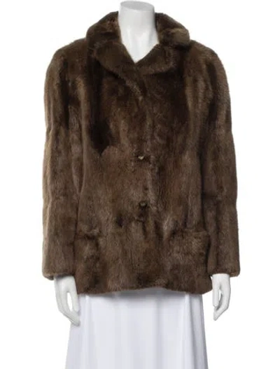 Pre-owned Fur Vintage Sable  Jacket In Brown