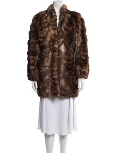Pre-owned Fur Vintage Sable  Jacket In Brown
