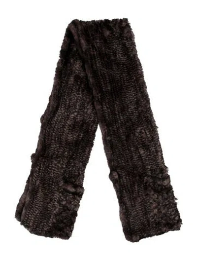 Pre-owned Fur Vintage Scarf In Brown