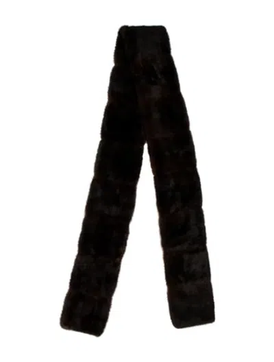 Pre-owned Fur Vintage Scarf In Brown