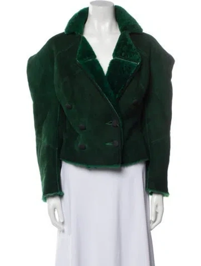 Pre-owned Fur Vintage Shearling  Jacket In Green
