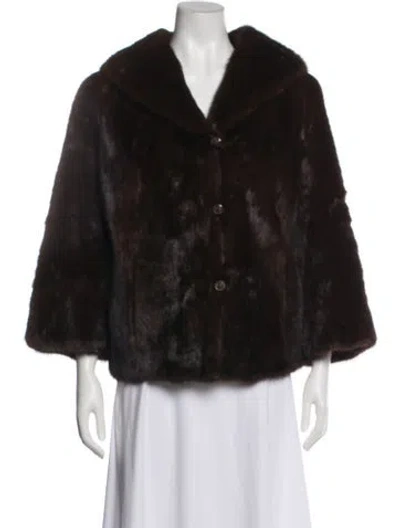 Pre-owned Fur Waukegan Mink  Jacket In Brown