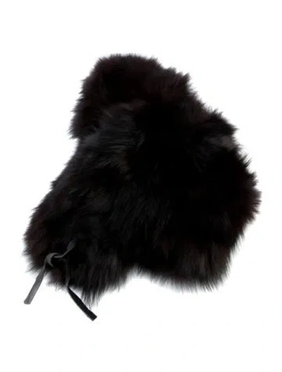Pre-owned Fur Winter Accessoires In Black
