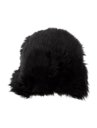 Pre-owned Fur Winter  Hat In Black