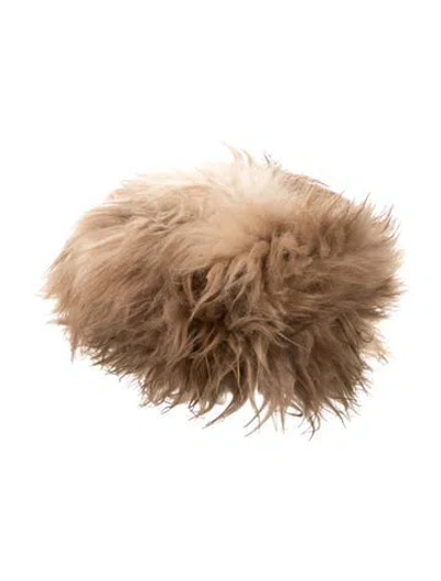 Pre-owned Fur Winter  Hat In Brown
