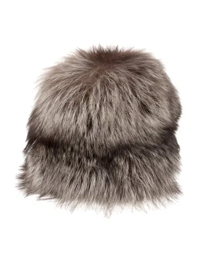 Pre-owned Fur Winter  Hat In Brown