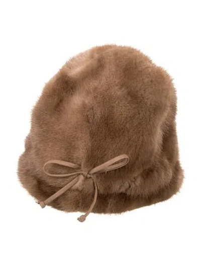 Pre-owned Fur Winter Ry Hat In Brown