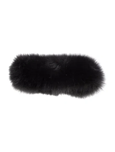 Pre-owned Fur Winter Headband In Black