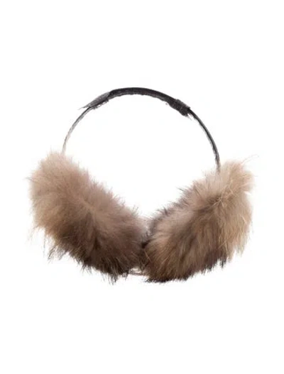 Pre-owned Fur Women's  Earmuffs In Brown