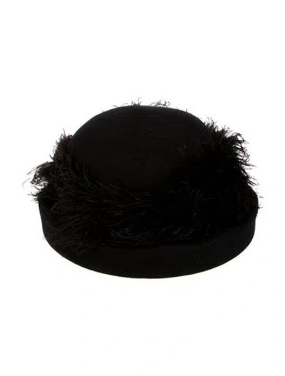 Pre-owned Fur Wool Felt Hat In Black