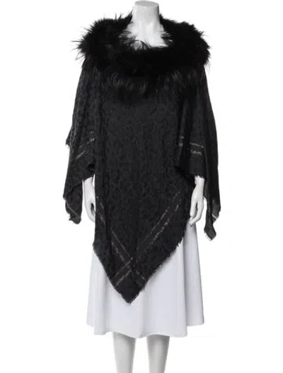 Pre-owned Fur Wool Jacket In Black