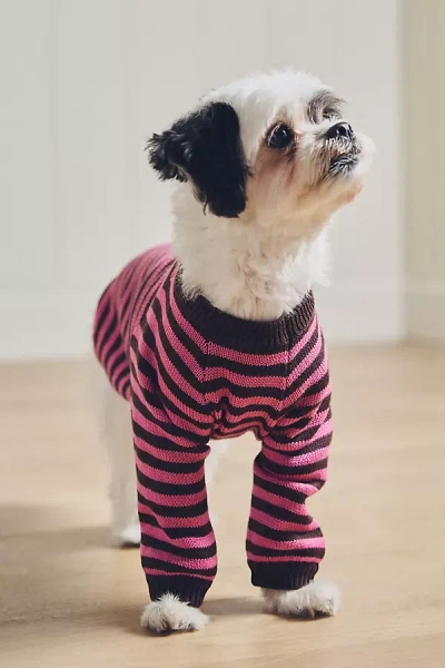 Furb Like A Bandit Striped Pet Sweater In Brown