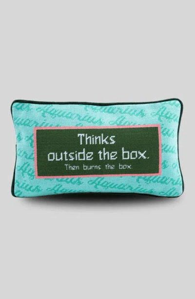 Furbish Aquarius Needlepoint Pillow In Multi