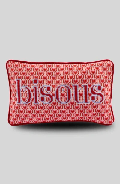 Furbish Bisous Needlepoint Pillow