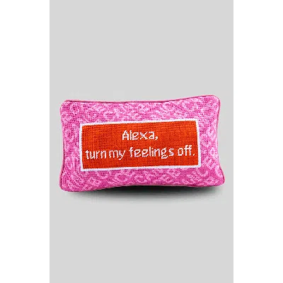 Furbish Cancer Needlepoint Pillow In Pink