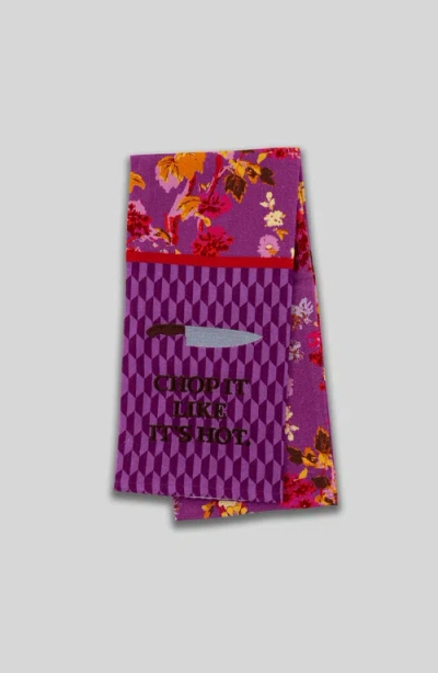 Furbish Chop It Like It's Hot Dish Towel In Purple