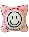 Furbish Love Is Love Needlepoint Decorative Throw Pillow In Multicolor