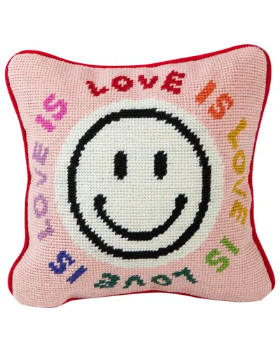 Furbish Love Is Love Needlepoint Decorative Throw Pillow In Multicolor