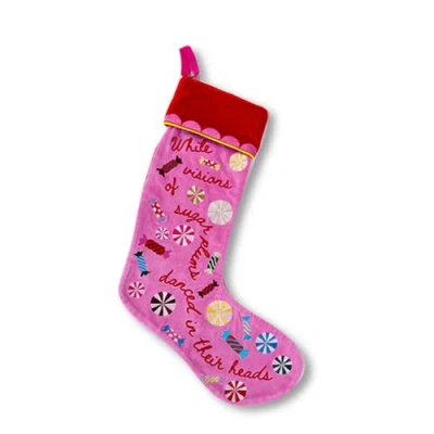 Furbish Embroidered Stocking In Sugar Plums