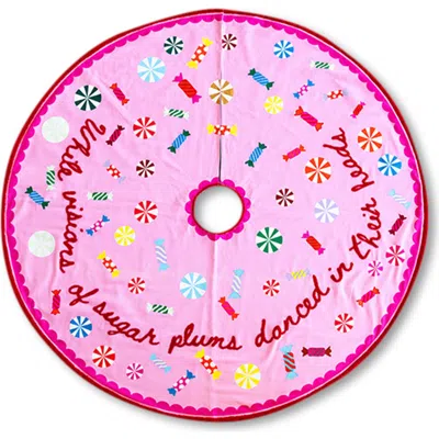 Furbish Embroidered Tree Skirt In Sugar Plums