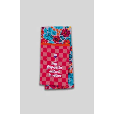 Furbish Favorite Salad Dish Towel In Pink