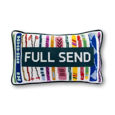 Furbish Full Send Needlepoint Pillow In Multi