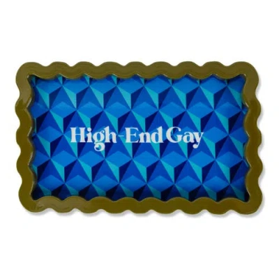 Furbish High End Gay Lacquer Tray In Blue
