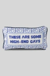 Furbish High-end Gays Needlepoint Pillow In Blue