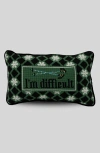 Furbish I'm Difficult Needlepoint Pillow In Green