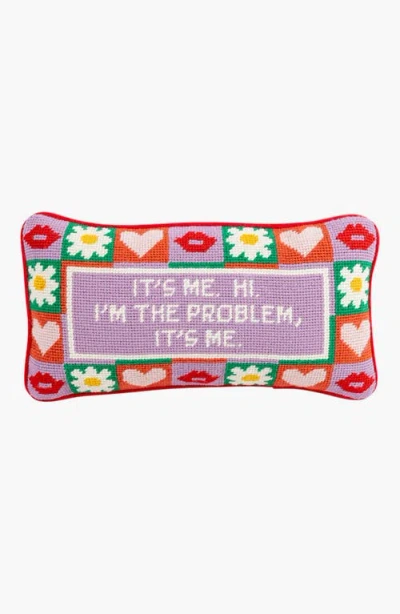 Furbish It's Me Needlepoint Pillow In Purple