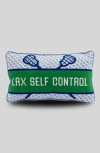 Furbish Lax Self Control Needlepoint Pillow In Multi