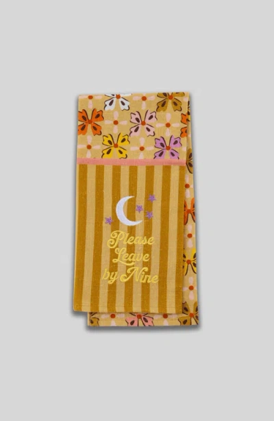 Furbish Leave By Nine Dish Towel In Yellow