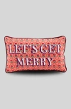 Furbish Let's Get Merry Needlepoint Pillow In Pink