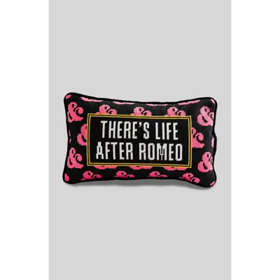 Furbish Life After Romeo Needlepoint Pillow In Black