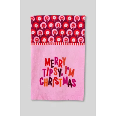 Furbish Merry Tipsy Dish Towel In Multi
