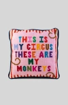 Furbish My Circus Needlepoint Pillow In Multi