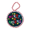 Furbish Needlepoint Ornament In Blue-green