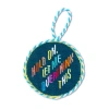 Furbish Needlepoint Ornament In Blue-green