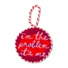 Furbish Needlepoint Ornament In Burgundy