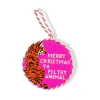 Furbish Needlepoint Ornament In Pink