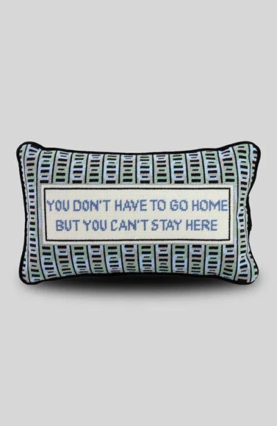 Furbish Needlepoint Pillow In Blue