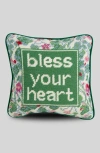 Furbish Needlepoint Pillow In Green