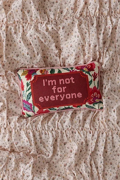 Furbish Needlepoint Throw Pillow By  In Maroon At Urban Outfitters