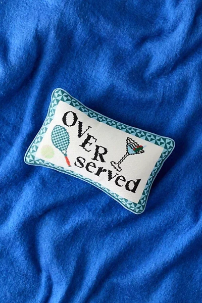 Furbish Needlepoint Throw Pillow By  In Over Served At Urban Outfitters In Multi